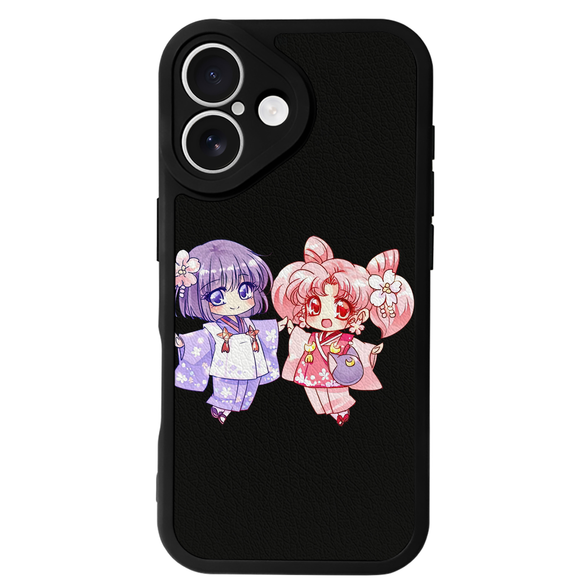 （画像用） 美少女戦士セーラームーン ちびうさ Sailor Moon Chibiusa Tsukino Usagi Small Lady Serenity 【iPhone 16シリーズ対応】シリコンスマホケース（レザー調） 材質：シリコン